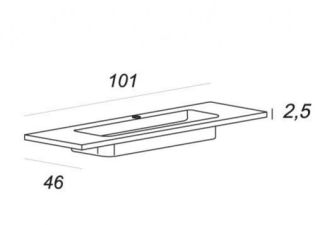Раковина из искусственного мрамора Cezares 101x46 50170